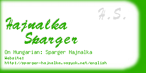 hajnalka sparger business card